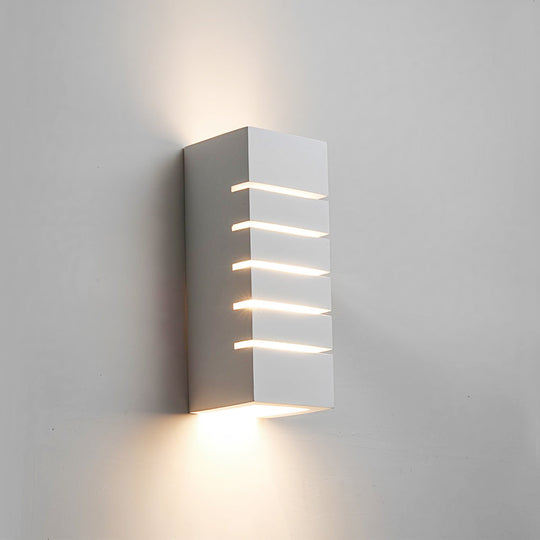 Rectangular Gypsum Glass Up and Down LED Wall Lamp