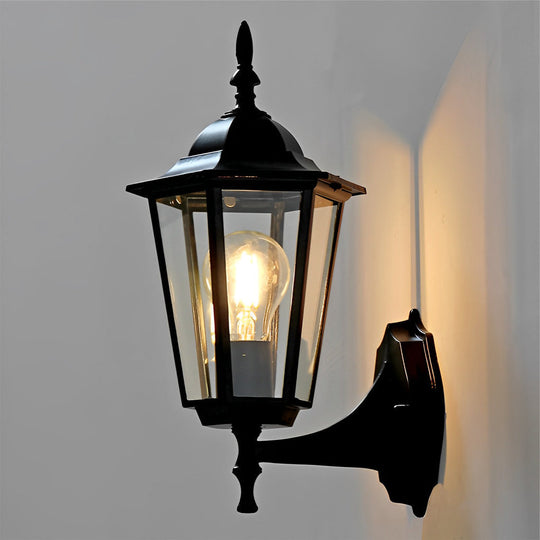 Retro Hexagonal Waterproof European Style Outdoor Wall Lights
