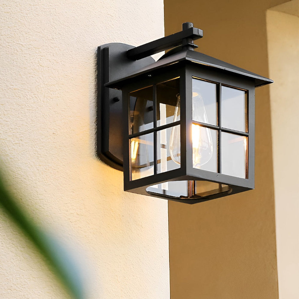 Antique Lantern-Shaped Outdoor Wall Sconce