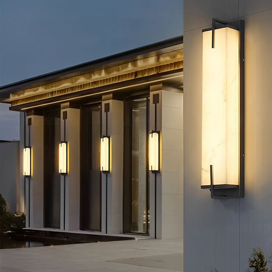Resin Rectangular Waterproof LED Outdoor Wall Sconce