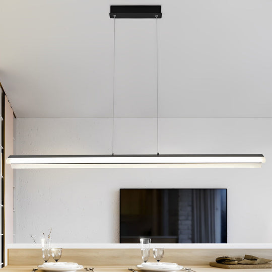 Minimalist Creative LED Linear Lights Neutral Light Metal Modern Pendant Light