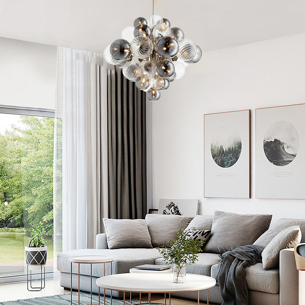 Glass Bubbles Ball Designer Post-Modern LED Chandelier