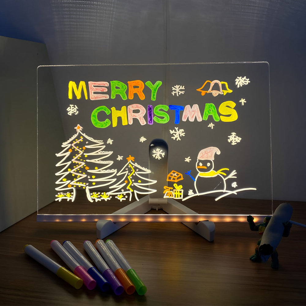 LED Acrylic Message Board Writable Table Lamp