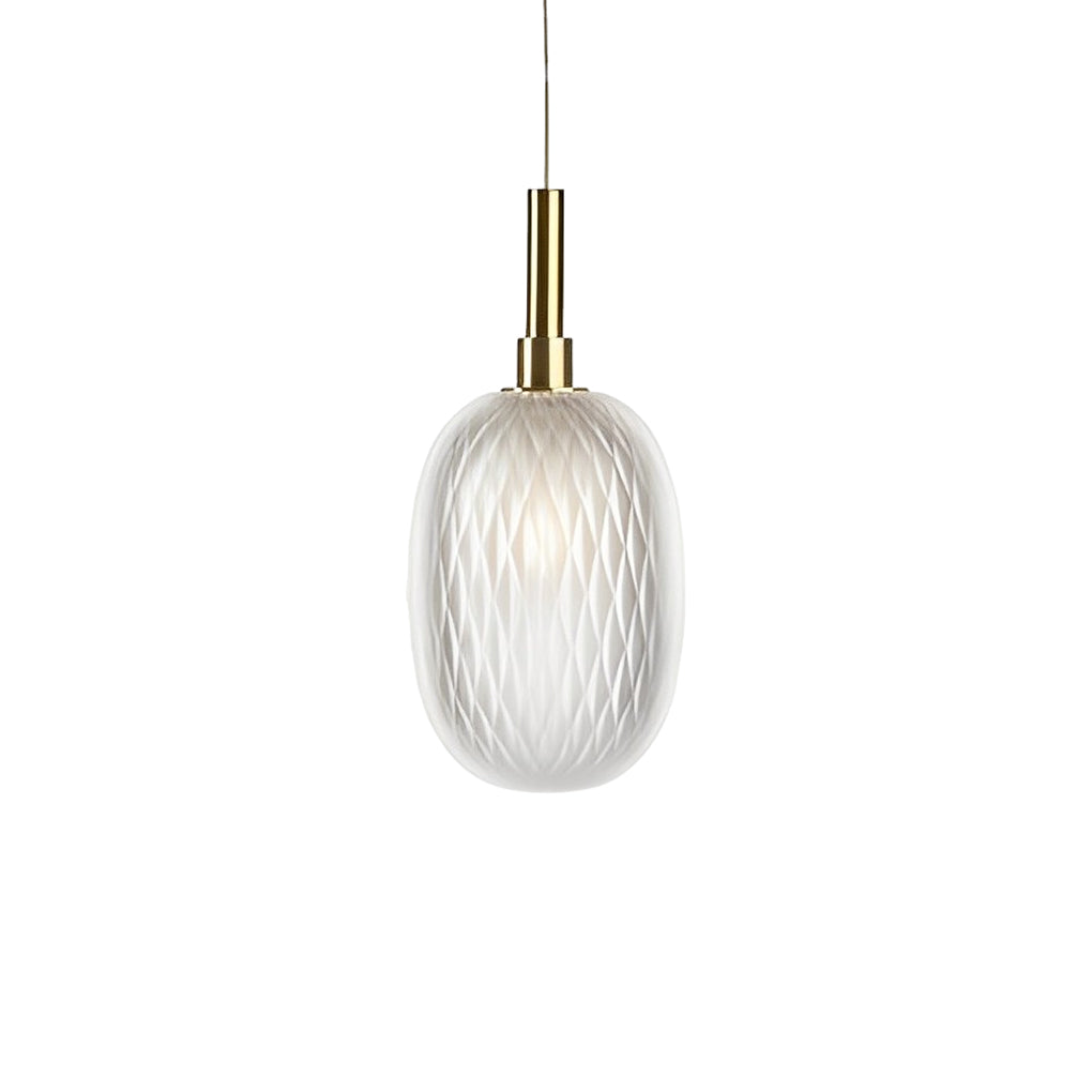 Small Glass Lantern Iron Luxury Post-Modern Pendant Light Chandelier
