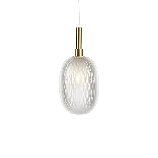 Small Glass Lantern Iron Luxury Post-Modern Pendant Light Chandelier