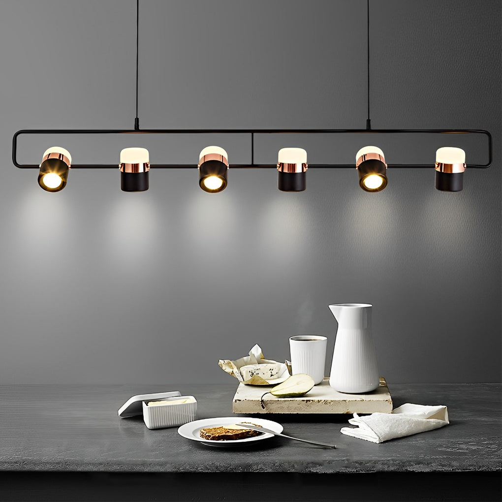 Rotatable Creative Electroplated Metal LED Nordic Chandelier Pendant Light