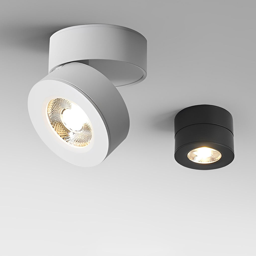 Round – 7W Foldable LED Spotlight with Rotating Head for Ceiling Flush Mount
