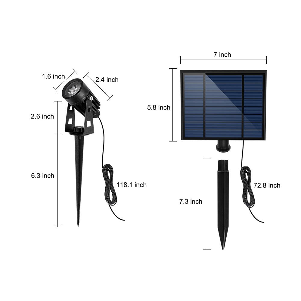 4 In 1 Adjustable Solar Outdoor Spotlight 100 200 Lumens