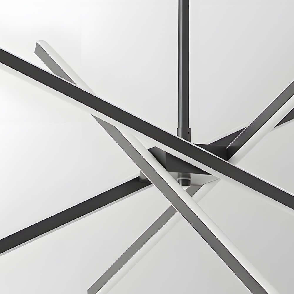 4-Light Dimmable LED Sputnik Linear Chandelier