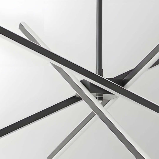 4-Light Dimmable LED Sputnik Linear Chandelier