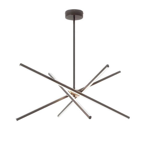 4-Light Dimmable LED Sputnik Linear Chandelier