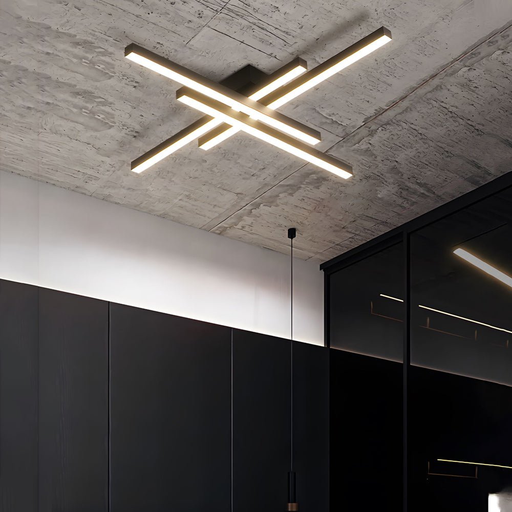 Parallax Linear LED Flush Mount Ceiling Light – 4 Lights