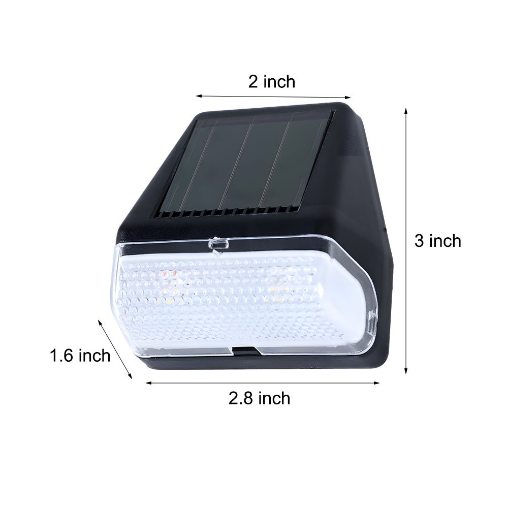 4 Pcs Dusk-to-Dawn Sensor LED Solar Step Lights Outdoor Warm White
