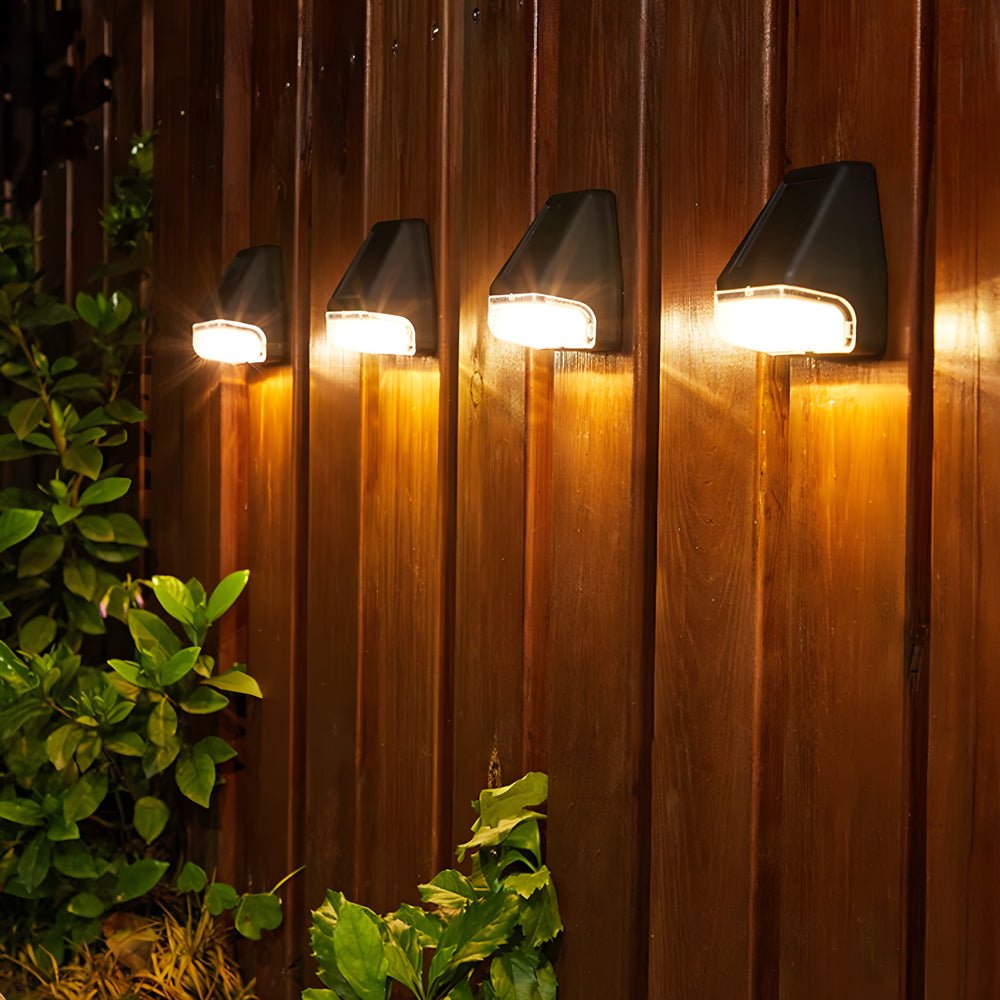 4 Pcs Dusk-to-Dawn Sensor LED Solar Step Lights Outdoor Warm White