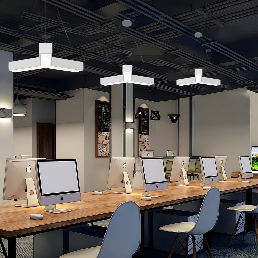 4 Pcs Modern Y-Shaped Linear LED Office Pendant Lights
