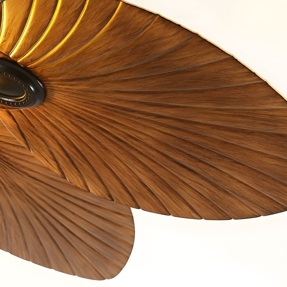 42/52-Inch Tropical 5-Blade Reversible Ceiling Fan Light with Remote
