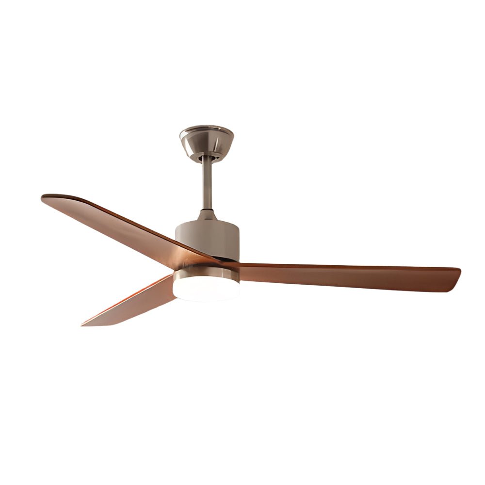 42"/52" Walnut Wood LED Ceiling Fan with Remote – 6 Speeds & 3 Color Modes