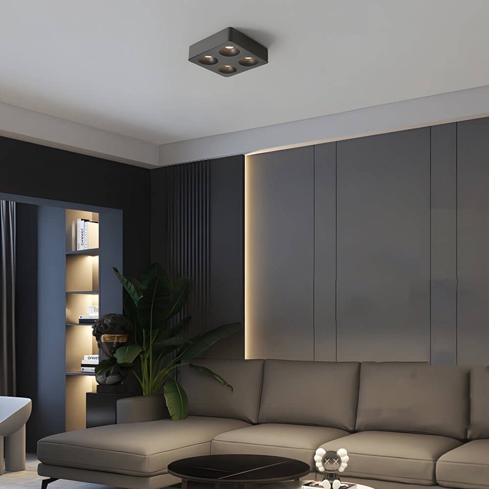 4.3-Inch Square 7W COB LED Flush Mount Spotlight