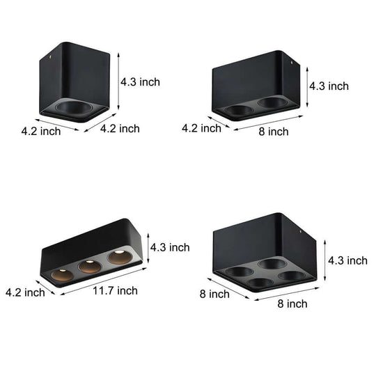 4.3-Inch Square 7W COB LED Flush Mount Spotlight