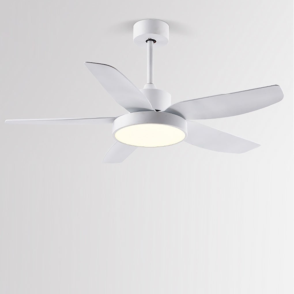 46 Inch LED 6-Speed Downrod Ceiling Fan Light with Remote
