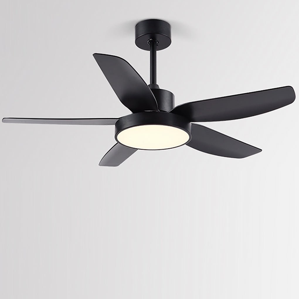 46 Inch LED 6-Speed Downrod Ceiling Fan Light with Remote