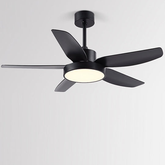 46 Inch LED 6-Speed Downrod Ceiling Fan Light with Remote