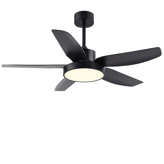 46 Inch LED 6-Speed Downrod Ceiling Fan Light with Remote