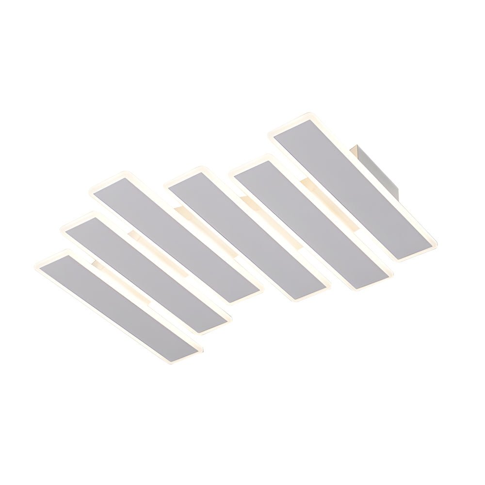 4/6-Light White Metal Line Dimmable LED Ceiling Light