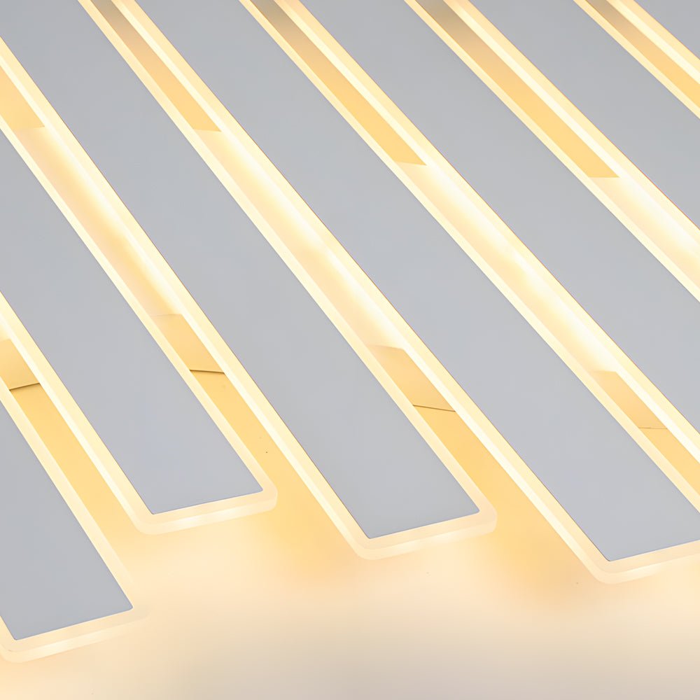 4/6-Light White Metal Line Dimmable LED Ceiling Light