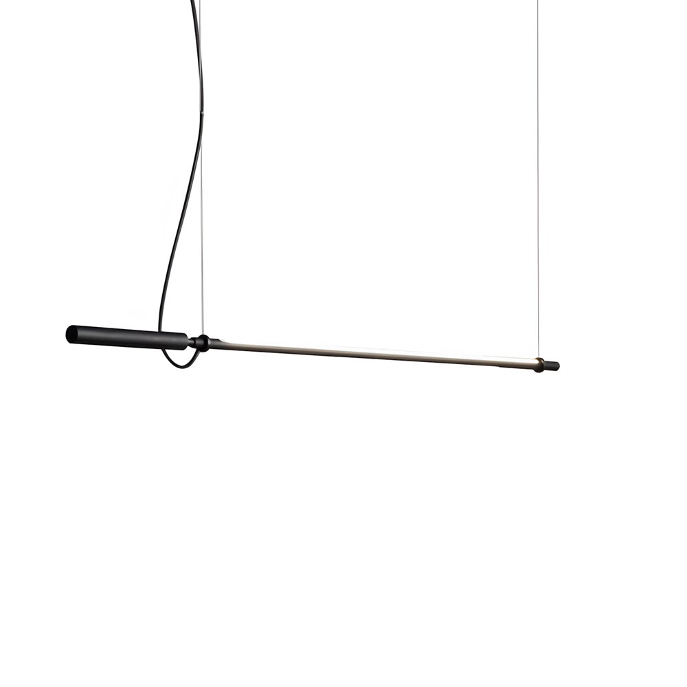 Minimalist Black Acrylic Linear LED Pendant Light – 47.2"
