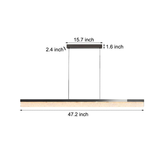 47.24'' 1-Light Linear LED Dimmable Kitchen Island Pendant – Black/Bronze