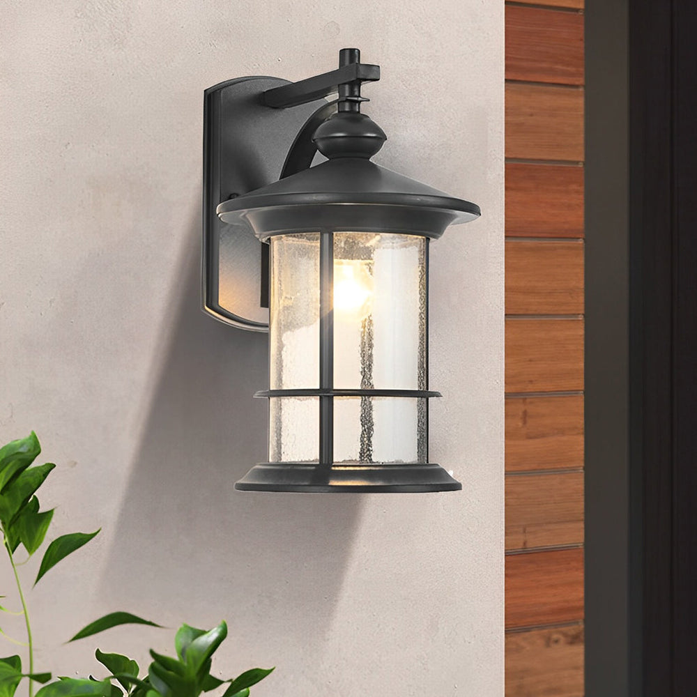 Retro Aluminum Glass LED Waterproof Garden Wall Lamp