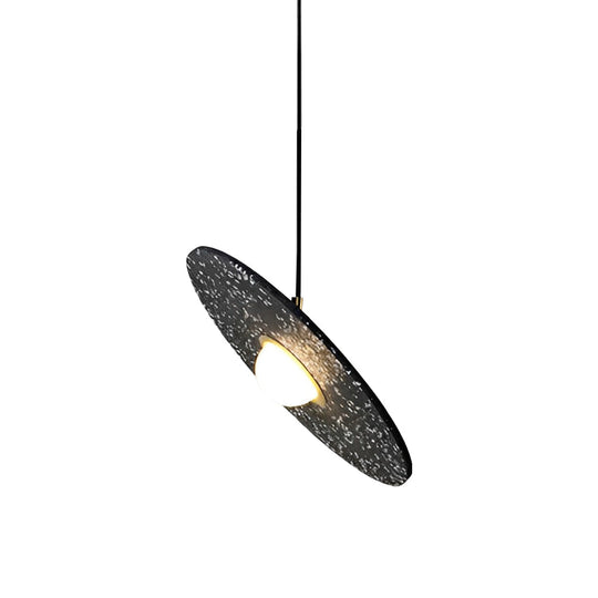 Round Terrazzo Planets Glass Creative LED Nordic Pendant Light
