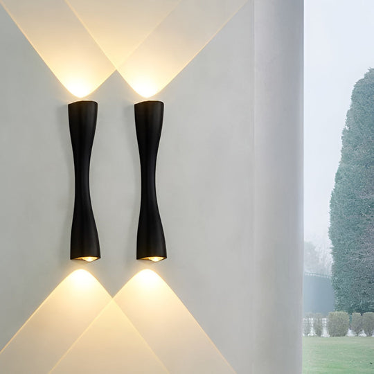 Electroplated Metal LED Wall Sconce with Up and Down Lighting