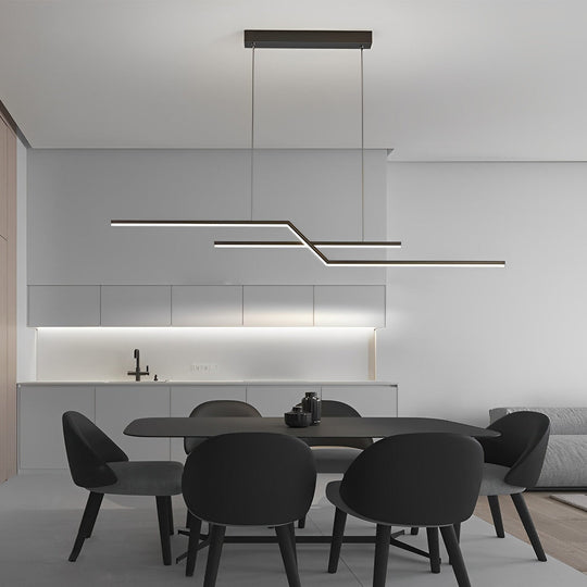 Minimalist Creative Linear LED Three-Step Dimming Modern Chandelier
