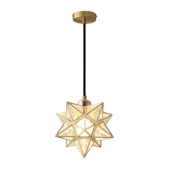 Creative Five-Pointed Star Three Step Dimming Modern Pendant Light