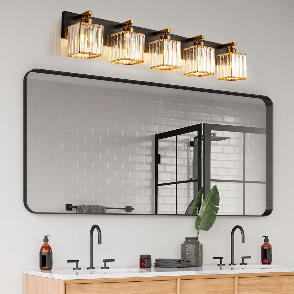4/5 Square Crystal Luxury Electroplated Metal Wall Lamp