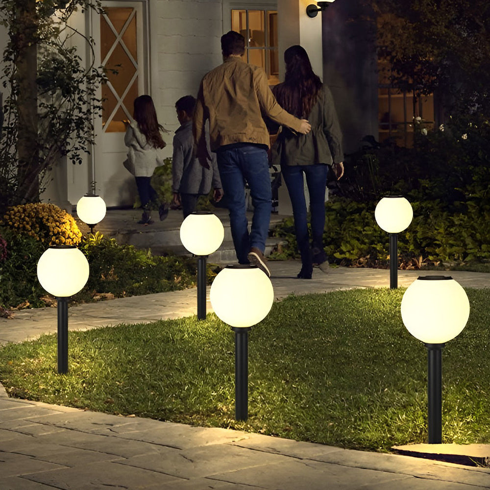 Adjustable Brightness LED Solar Pathway Lights – Round Ball Design