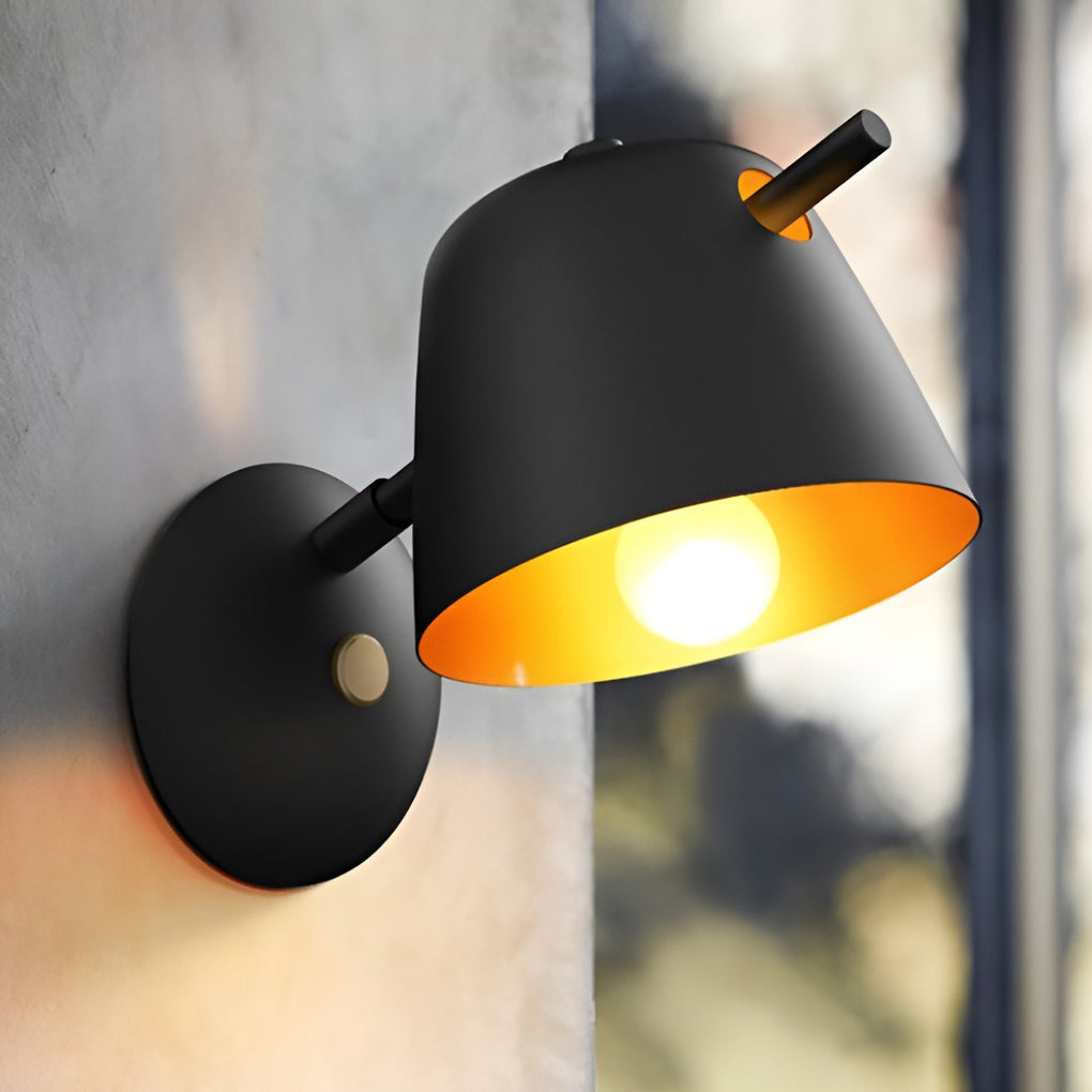 Hat-Style Matte Metal Nordic Wall Sconce