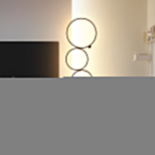Modern Artistic 5-Circle LED Floor Lamp with Touch Control