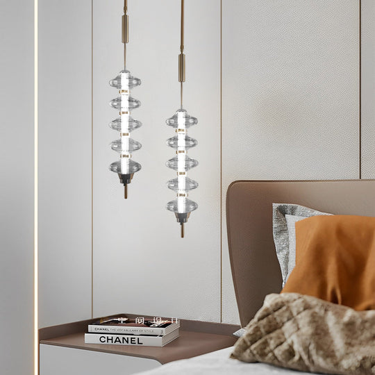 Glass Creative Gourd Metal LED Modern Minimalist Small Chandelier