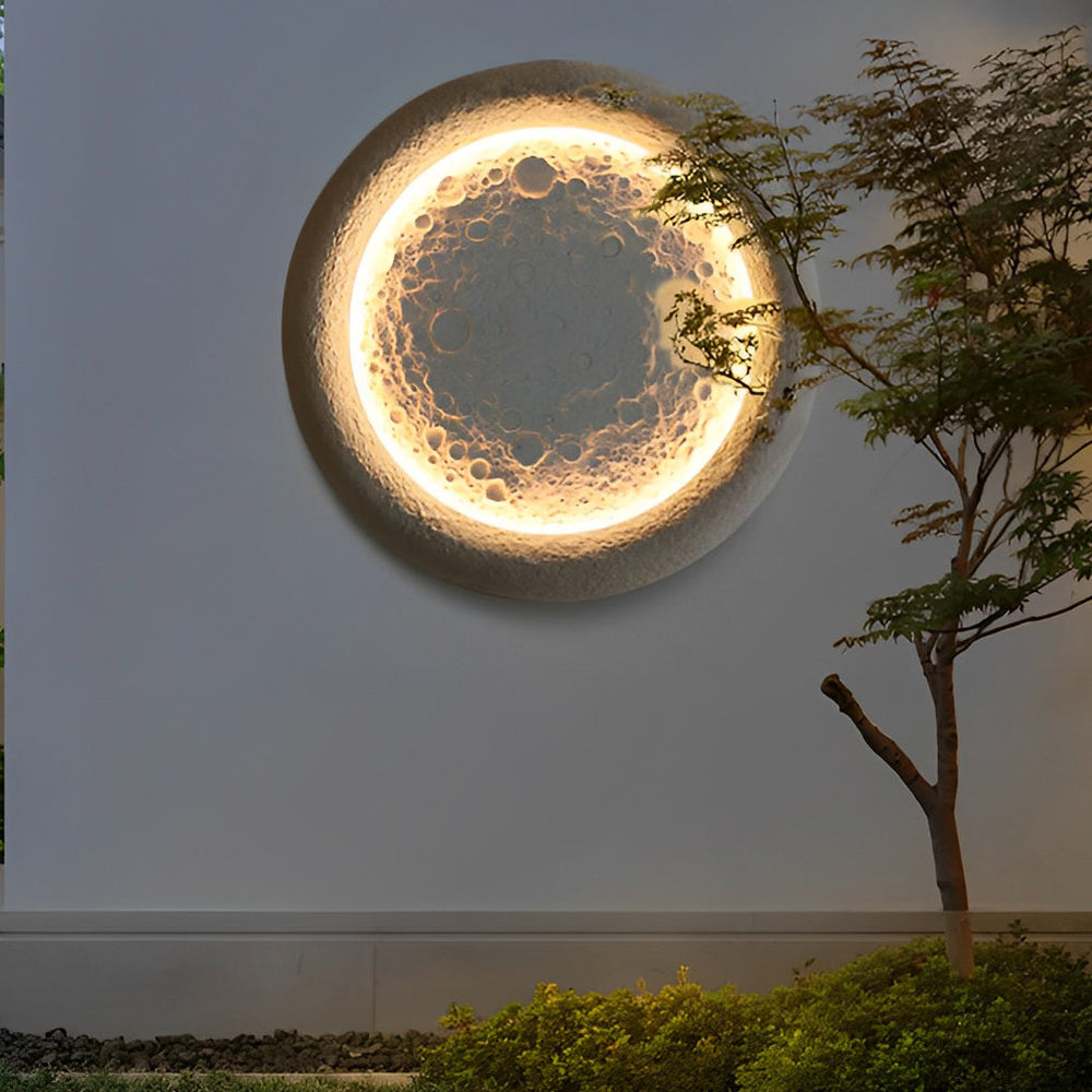 Moon Crater Design LED Outdoor Waterproof Wall Lamp