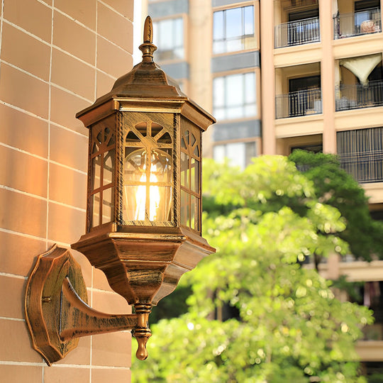 European Style Waterproof LED Glass Outdoor Wall Lamp
