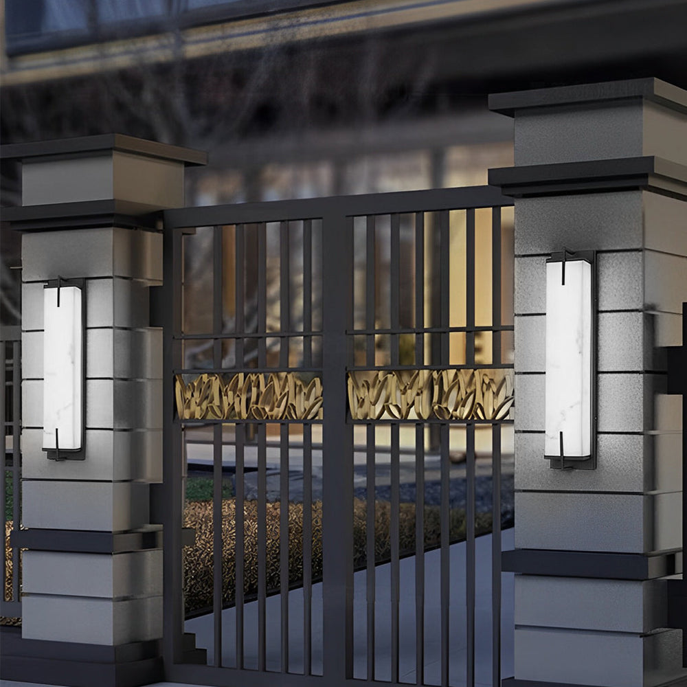Resin Rectangular Waterproof LED Outdoor Wall Sconce