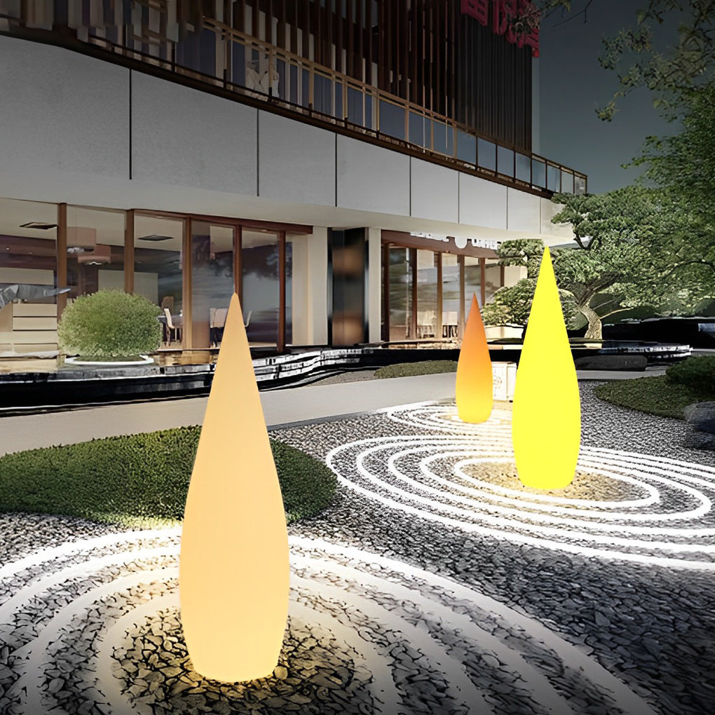 Three-Way Powered Water Drop LED Floor Lamp for Indoor & Outdoor