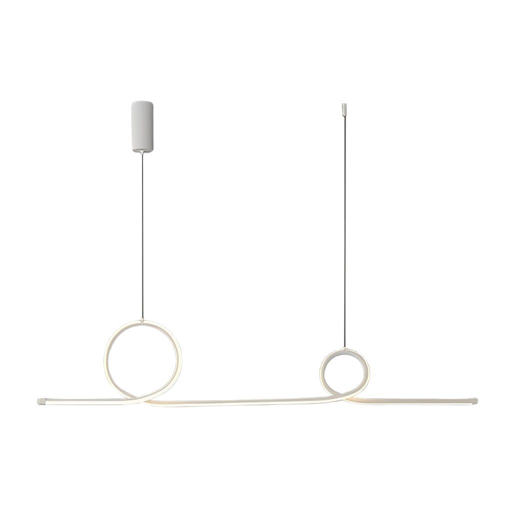 Minimalist Waves Circular Stepless Dimming LED Intelligent Chandelier