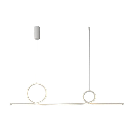 Minimalist Waves Circular Stepless Dimming LED Intelligent Chandelier