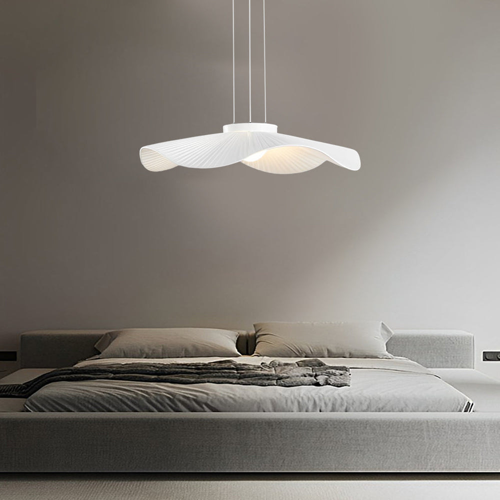 Pleated Fabric Hats Flowers Three Step Dimming Modern Ceiling Light