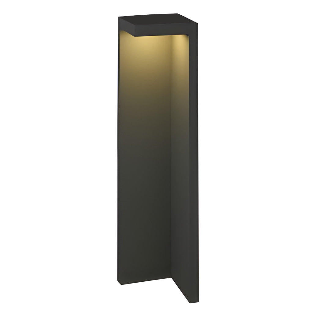 Half-Cut Rectangular Fixture Modern Outdoor Path Light in Gray LED 4.5W IP54 Waterproof