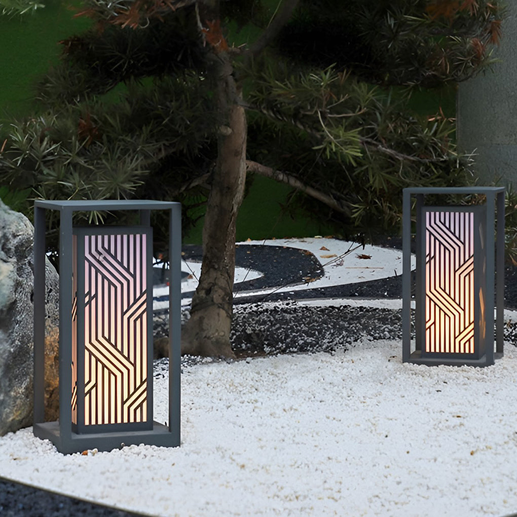 Gray Retro LED Outdoor Waterproof Pathway Lantern